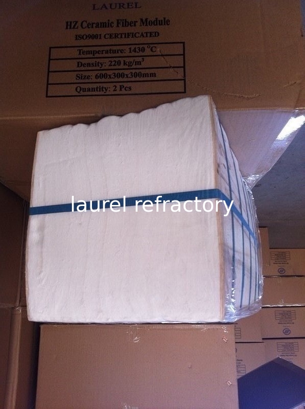 Thermal Insulation Ceramic Fiber Modules Heat Resistant 300Mm For Fireproof Lining